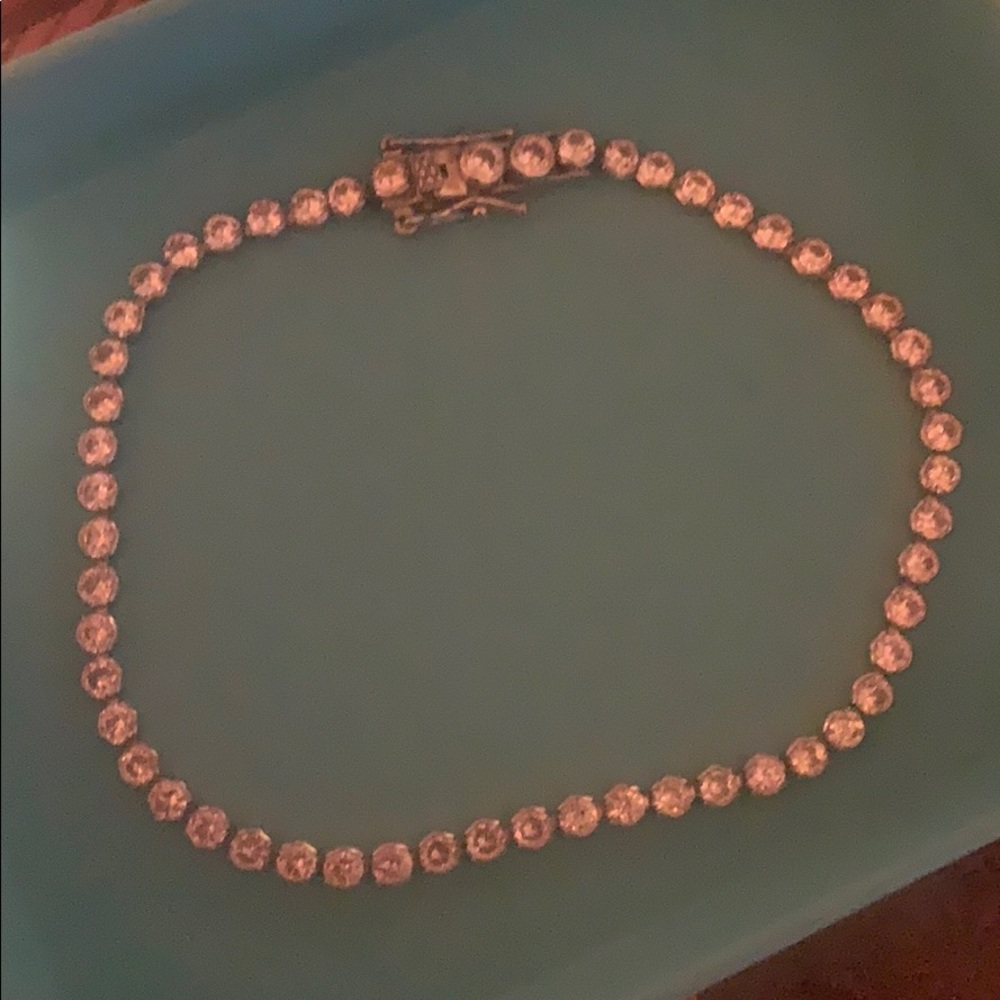 Solid sterling silver tennis bracelet